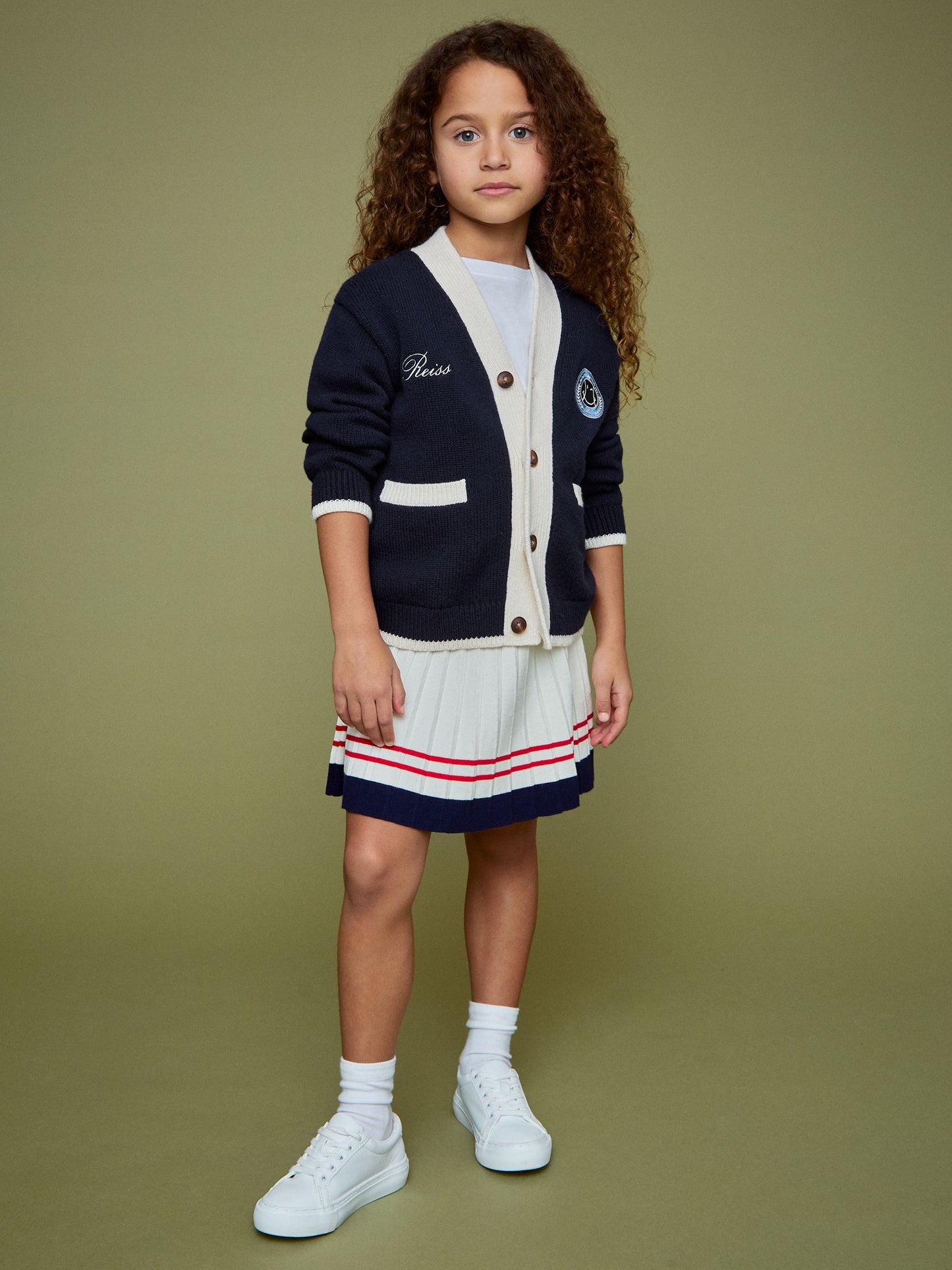 Dsiney Kidz - Reiss Off White Love 3-9 yrs SmileyWorld | Reiss Logo Cardigan Unisex Fit image 4