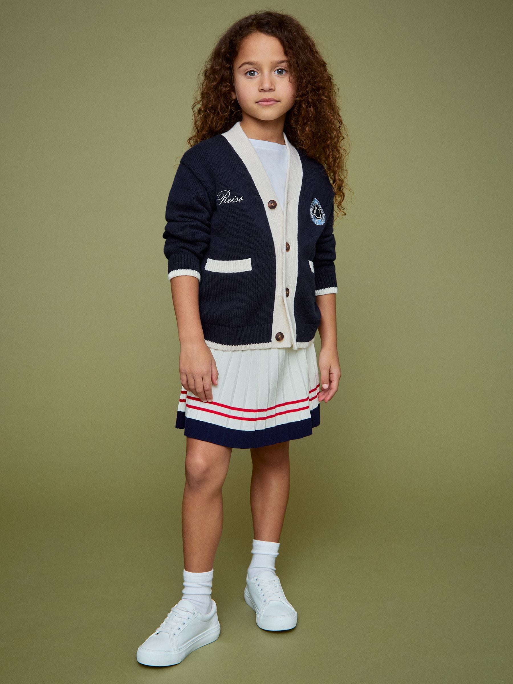 Dsiney Kidz - Reiss Off White Love 3-9 yrs SmileyWorld | Reiss Logo Cardigan Unisex Fit image 4