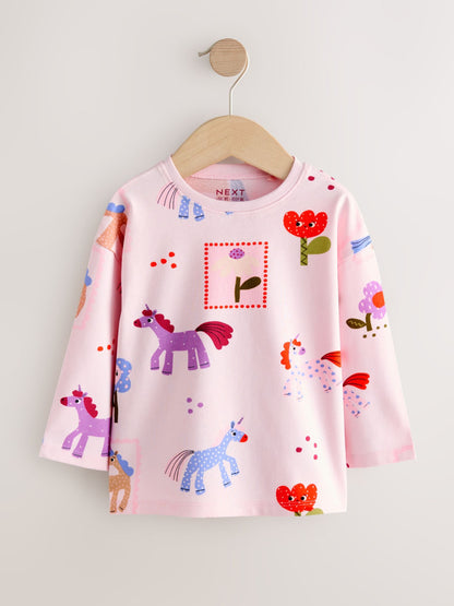 Dsiney Kidz - Unicorn Character Long Sleeve Tops 3 Pack (3mths-7yrs) image 7
