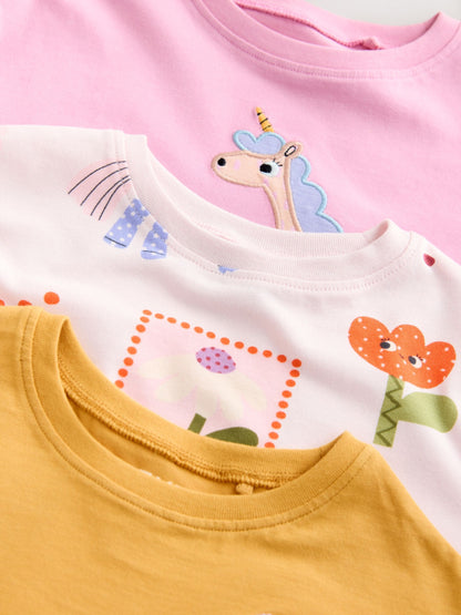 Dsiney Kidz - Unicorn Character Long Sleeve Tops 3 Pack (3mths-7yrs) image 9
