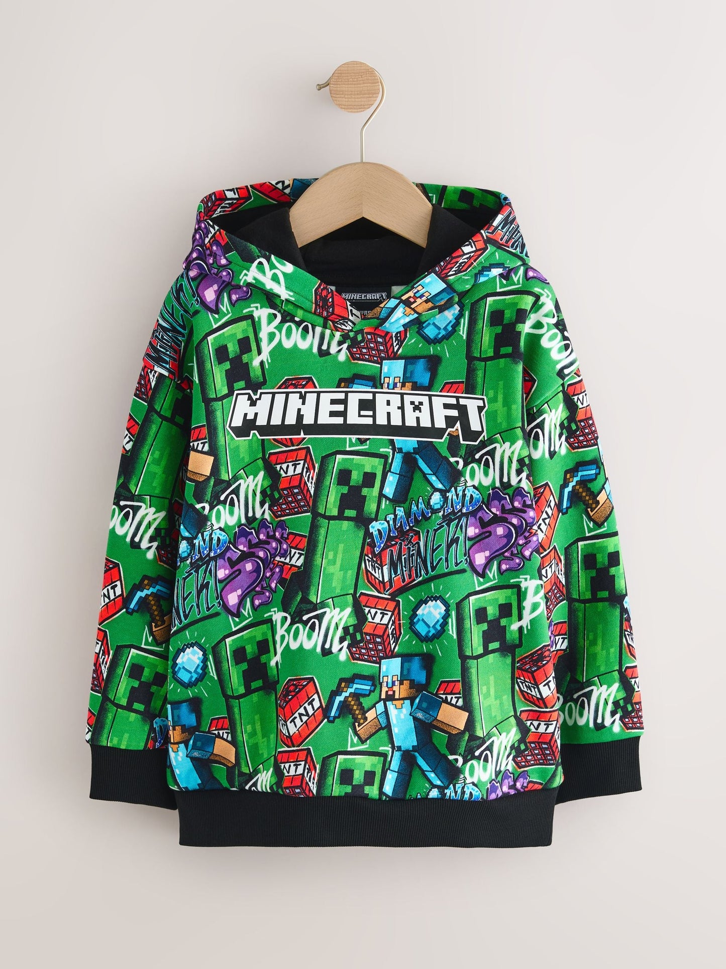 Green Minecraft Hoodie (3-16yrs)
