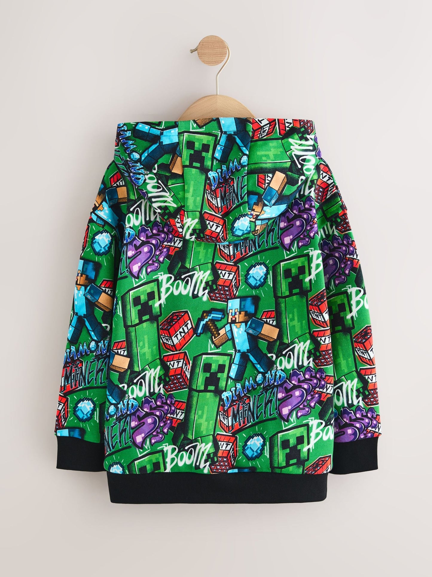 Green Minecraft Hoodie (3-16yrs)