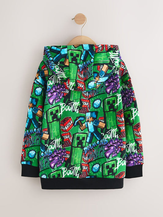 Green Minecraft Hoodie (3-16yrs)