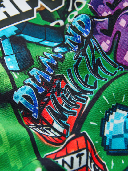 Green Minecraft Hoodie (3-16yrs)