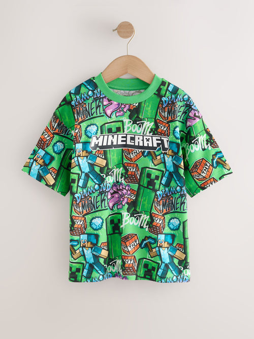 Dsiney Kidz - Green All Over Print Single Minecraft T-Shirt (3-16yrs) image 1