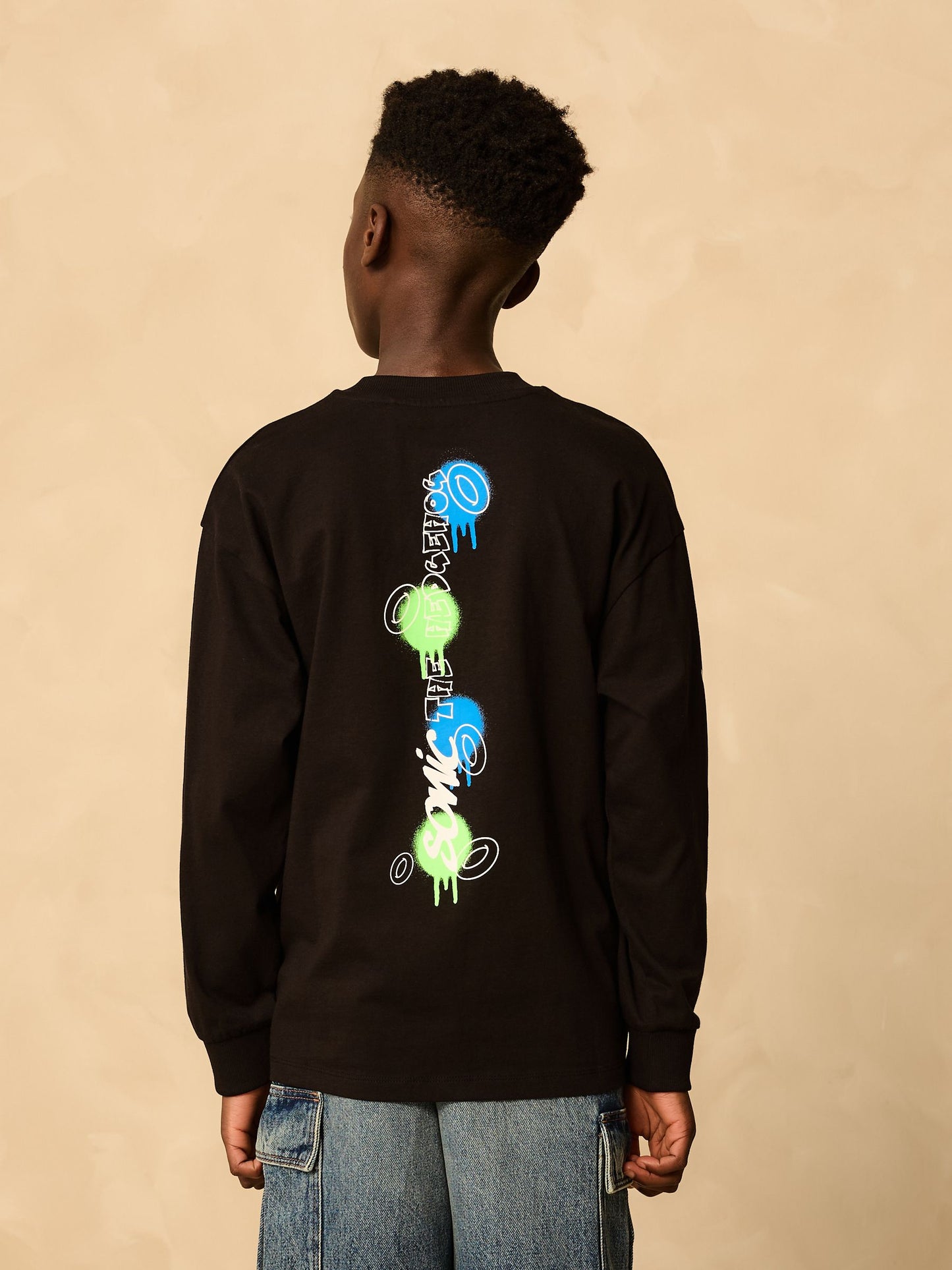 Dsiney Kidz - Black Long Sleeve Sonic T-Shirt (3-16yrs) image 3