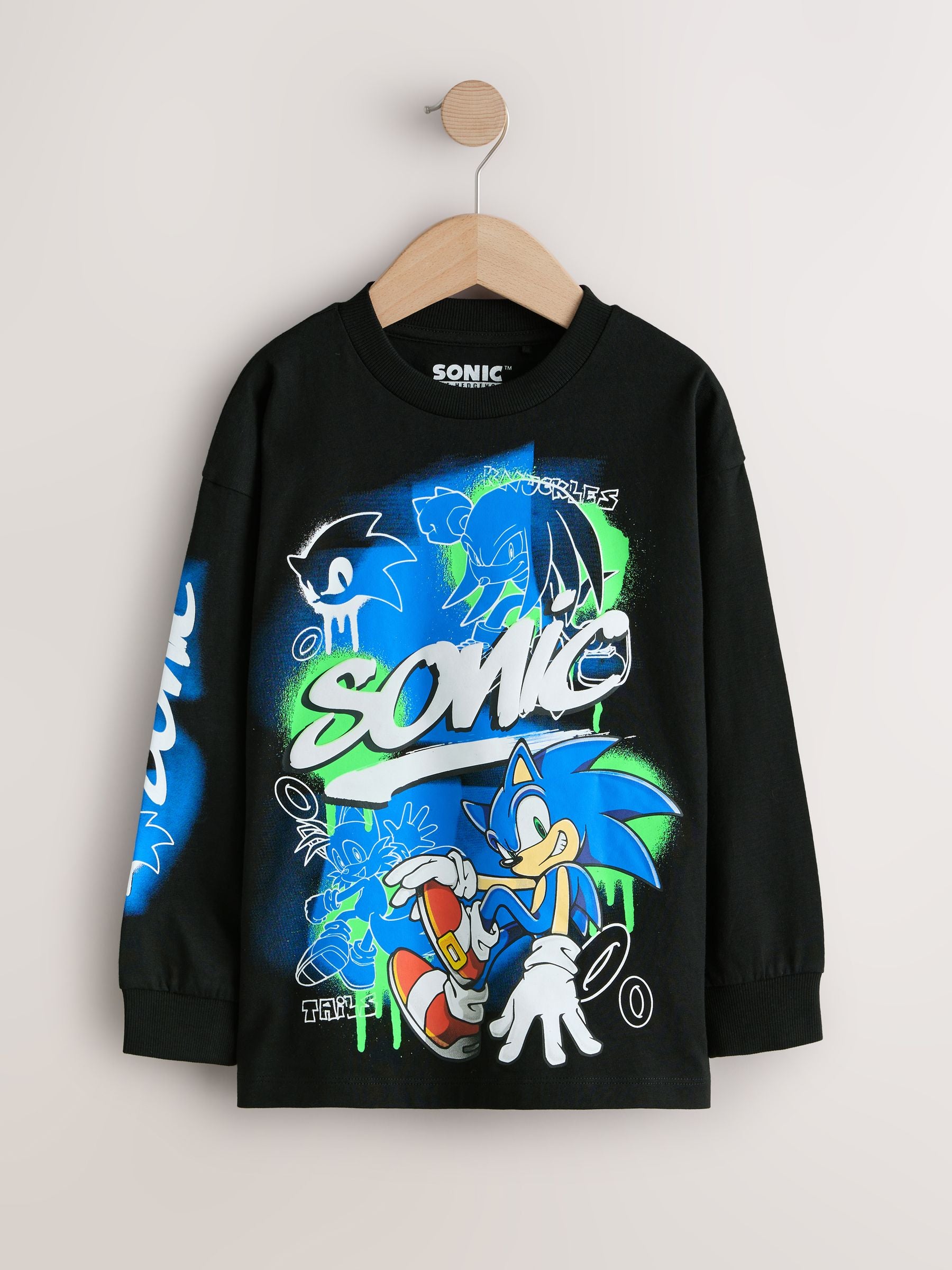 Dsiney Kidz - Black Long Sleeve Sonic T-Shirt (3-16yrs) image 5