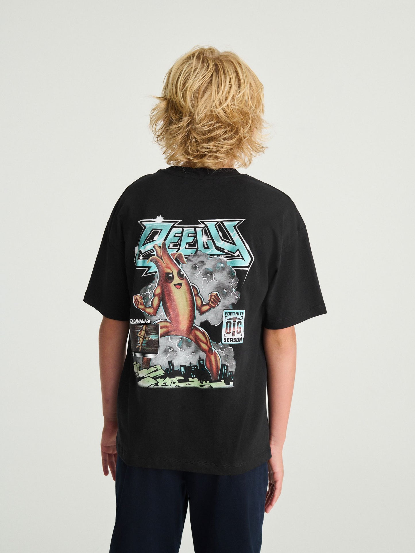 Dsiney Kidz - Black Fortnite Print Short Sleeved T-Shirt (4-16yrs) image 1