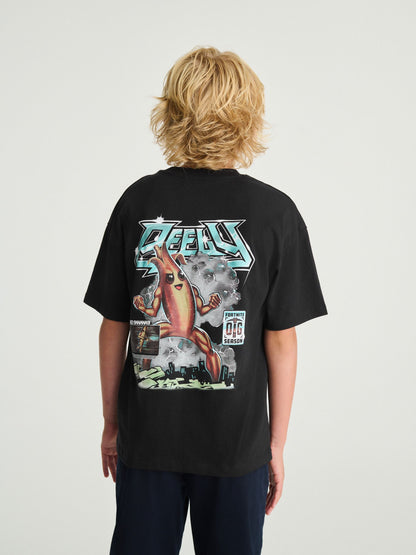 Dsiney Kidz - Black Fortnite Print Short Sleeved T-Shirt (4-16yrs) image 1