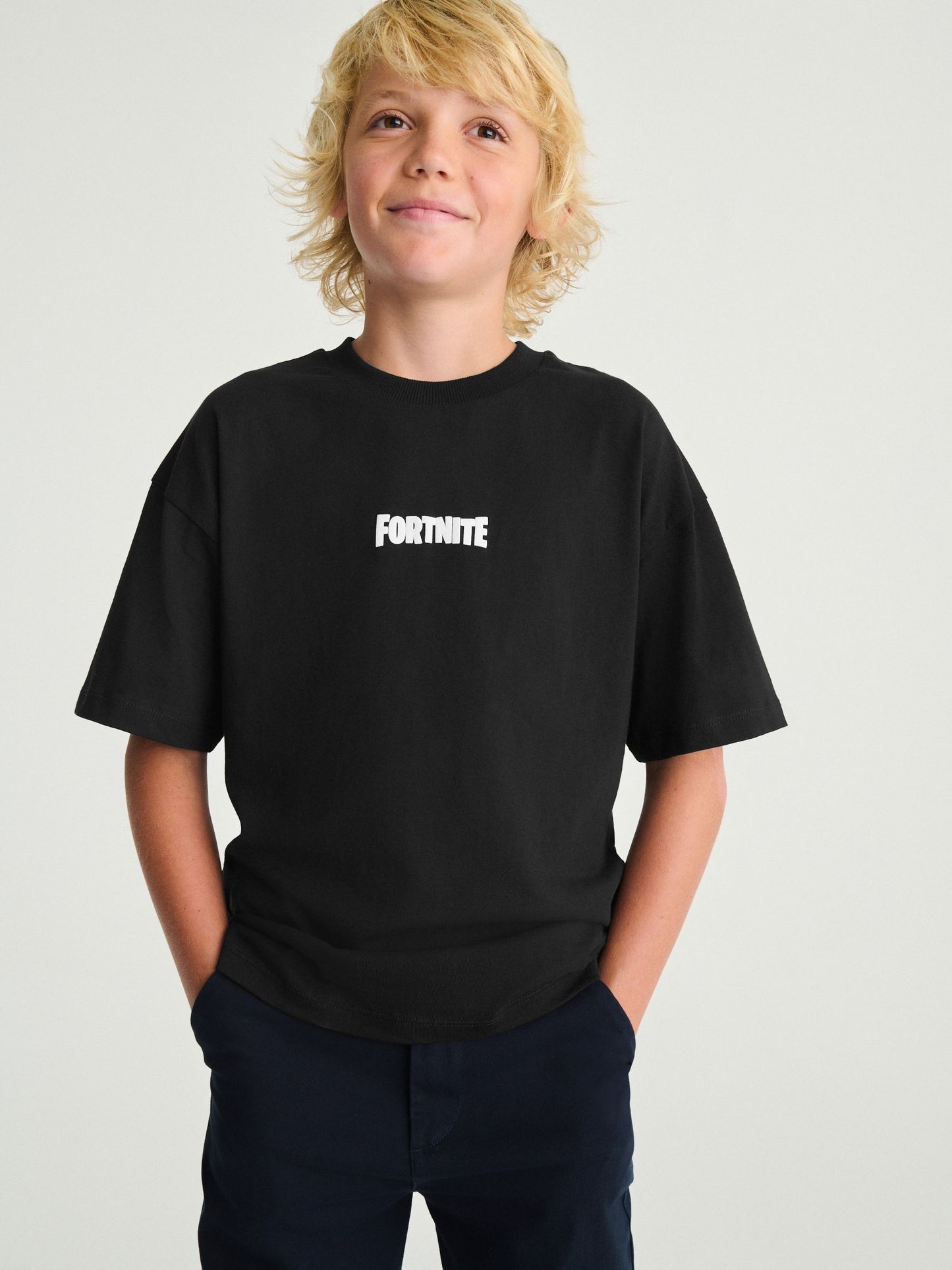 Dsiney Kidz - Black Fortnite Print Short Sleeved T-Shirt (4-16yrs) image 2