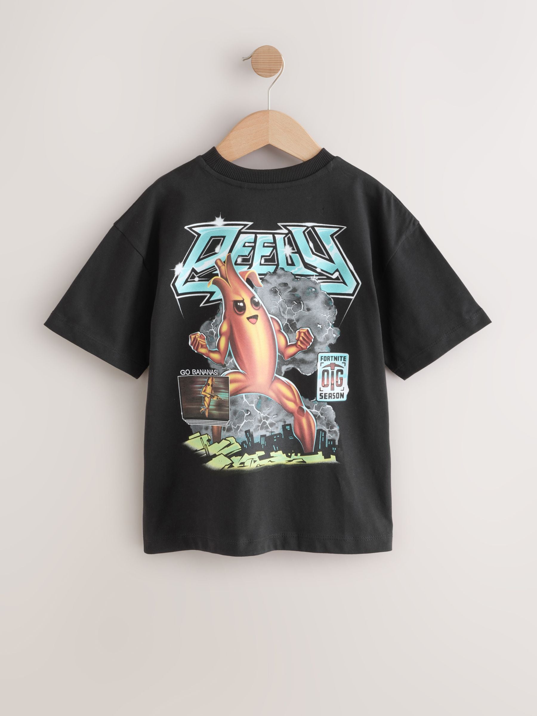 Dsiney Kidz - Black Fortnite Print Short Sleeved T-Shirt (4-16yrs) image 4
