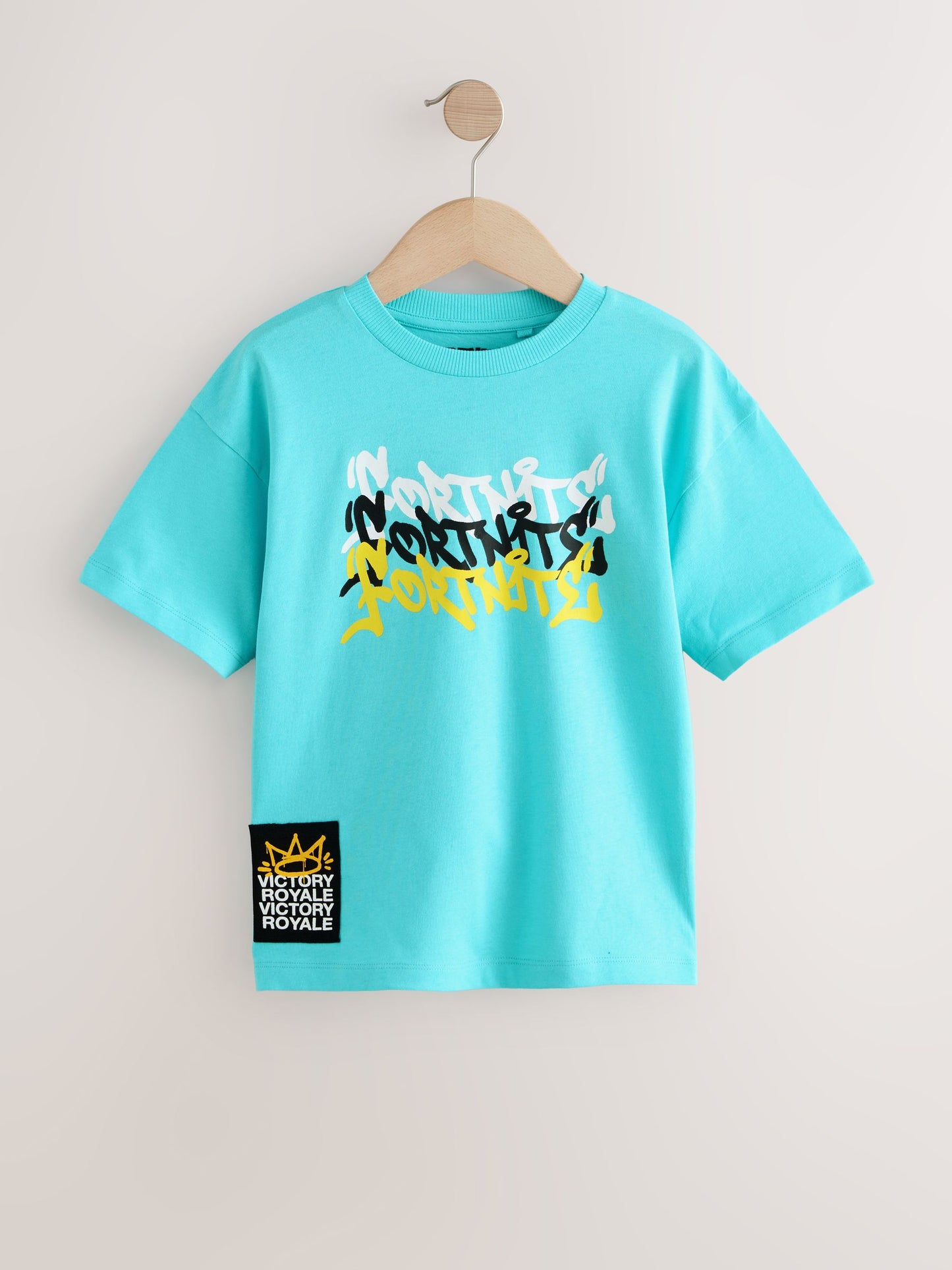 Dsiney Kidz - Blue Fortnite Print Short Sleeved T-Shirt (4-16yrs) image 1