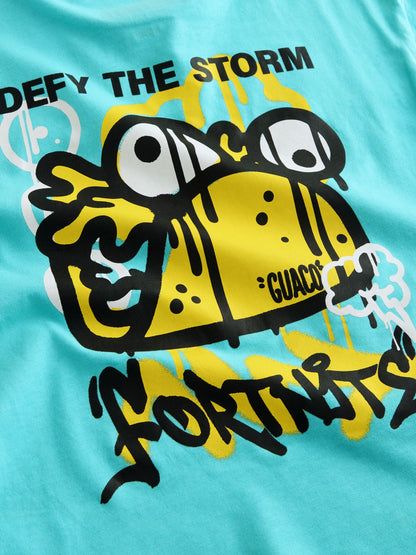 Dsiney Kidz - Blue Fortnite Print Short Sleeved T-Shirt (4-16yrs) image 3