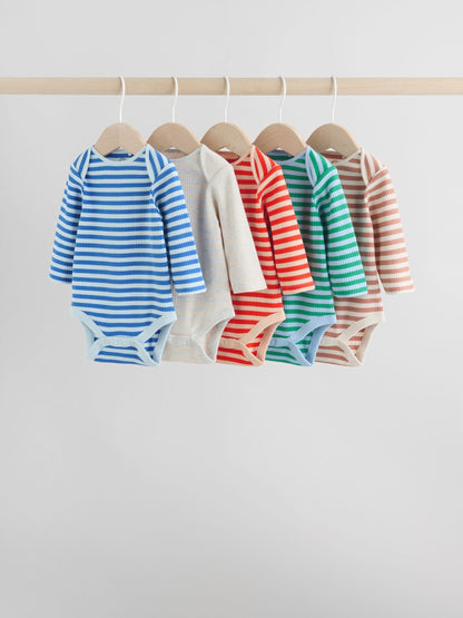 Multi Baby Long Sleeve Bodysuits 5 Pack image 1