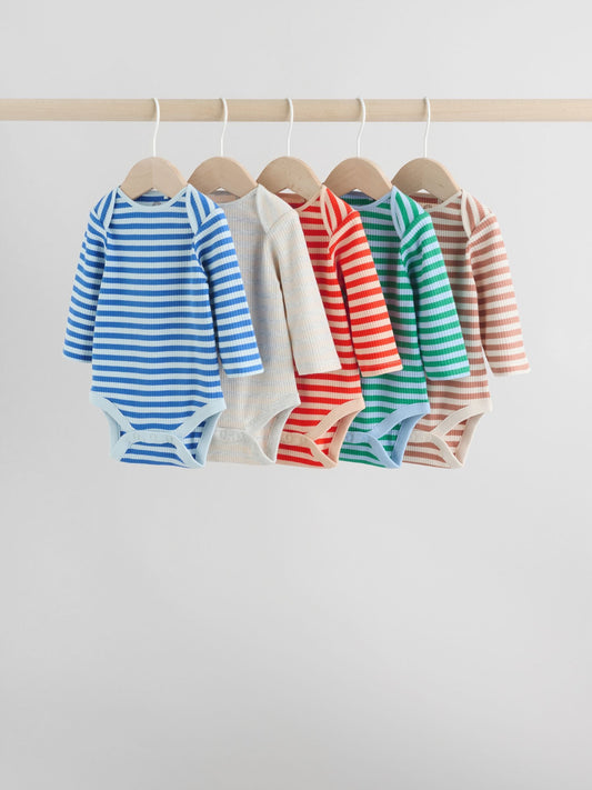 Multi Baby Long Sleeve Bodysuits 5 Pack - image 1