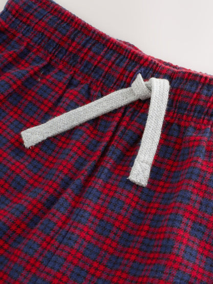 Red/Blue Long Sleeve Woven Check Pyjamas 2 Pack (3-16yrs) - image 10
