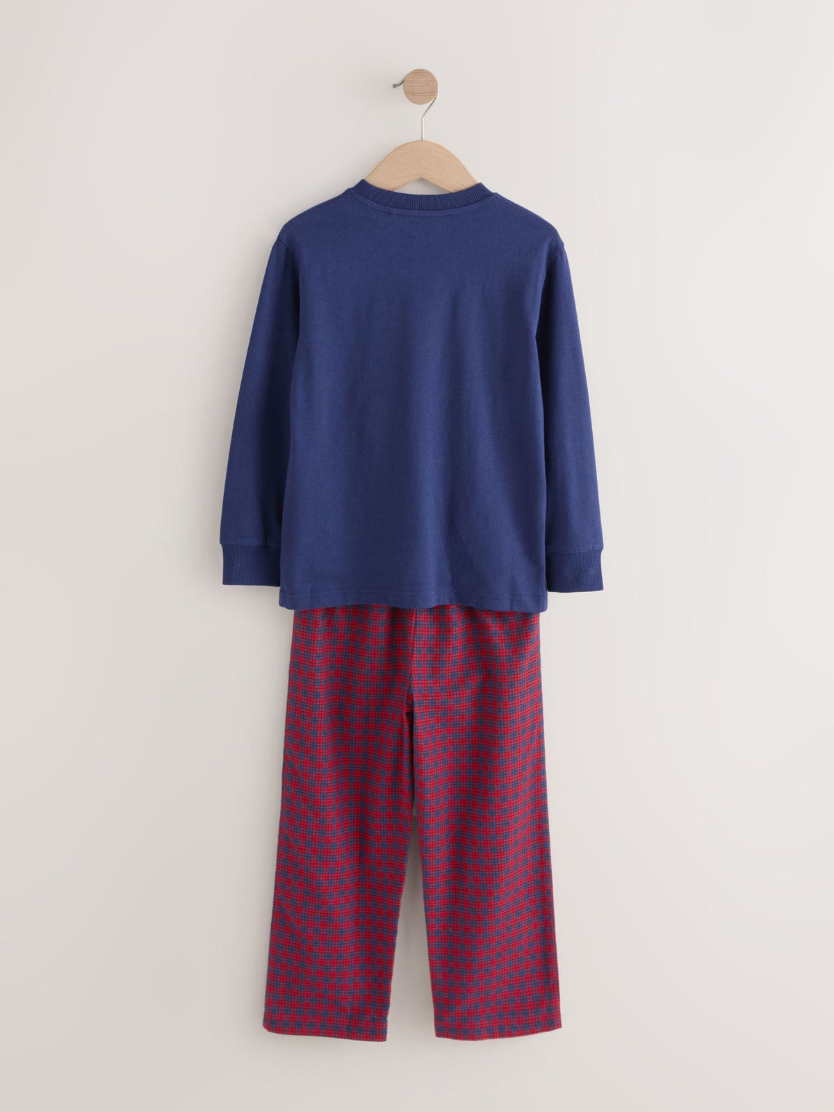 Red/Blue Long Sleeve Woven Check Pyjamas 2 Pack (3-16yrs) - image 6