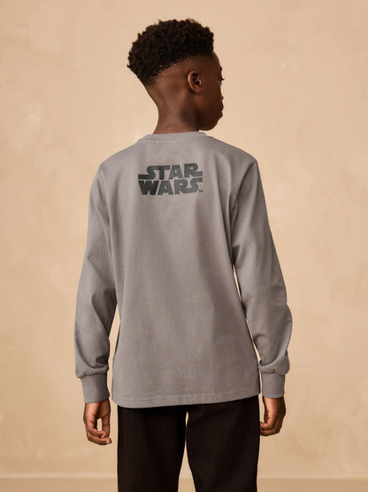Dsiney Kidz - Charcoal Grey Long Sleeve Star Wars T-Shirt (3-16yrs) image 3