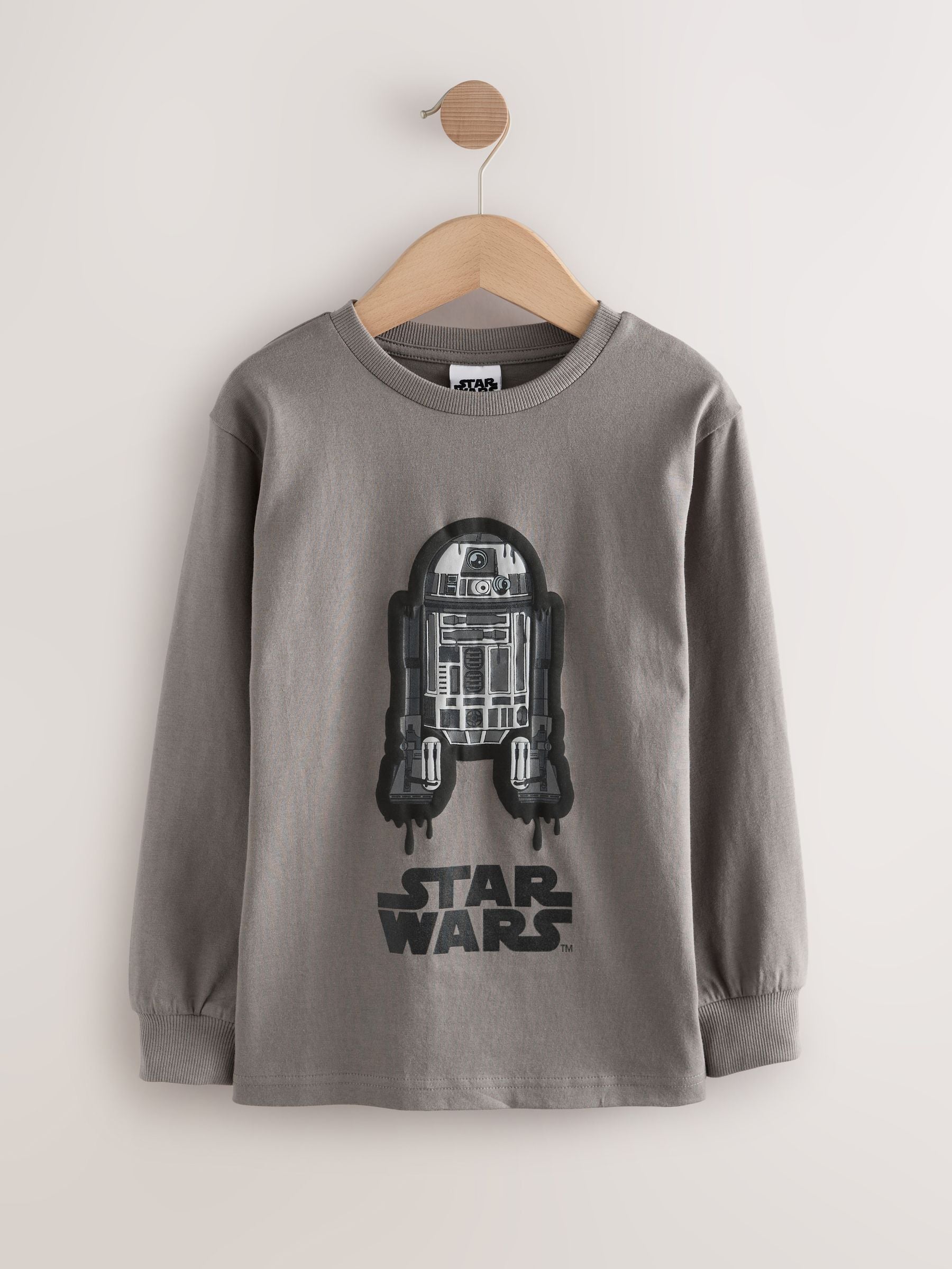 Dsiney Kidz - Charcoal Grey Long Sleeve Star Wars T-Shirt (3-16yrs) image 4