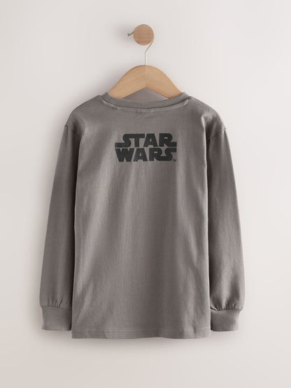 Dsiney Kidz - Charcoal Grey Long Sleeve Star Wars T-Shirt (3-16yrs) image 5