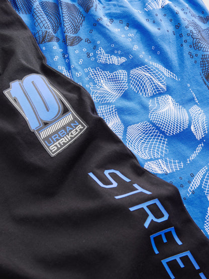Blue/Black Football Long Sleeve Pyjamas 2 Pack (3-16yrs) - image 13