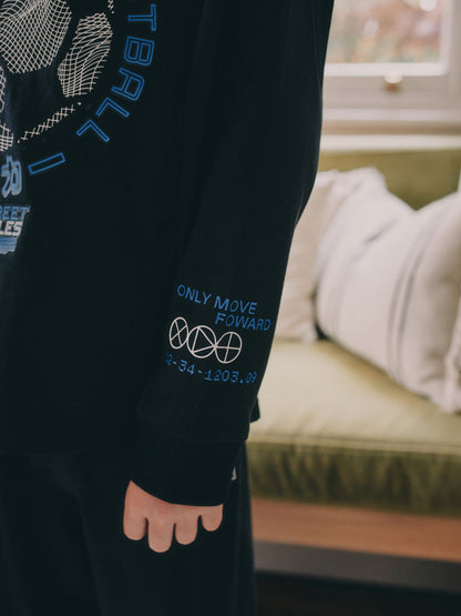 Blue/Black Football Long Sleeve Pyjamas 2 Pack (3-16yrs) image 9