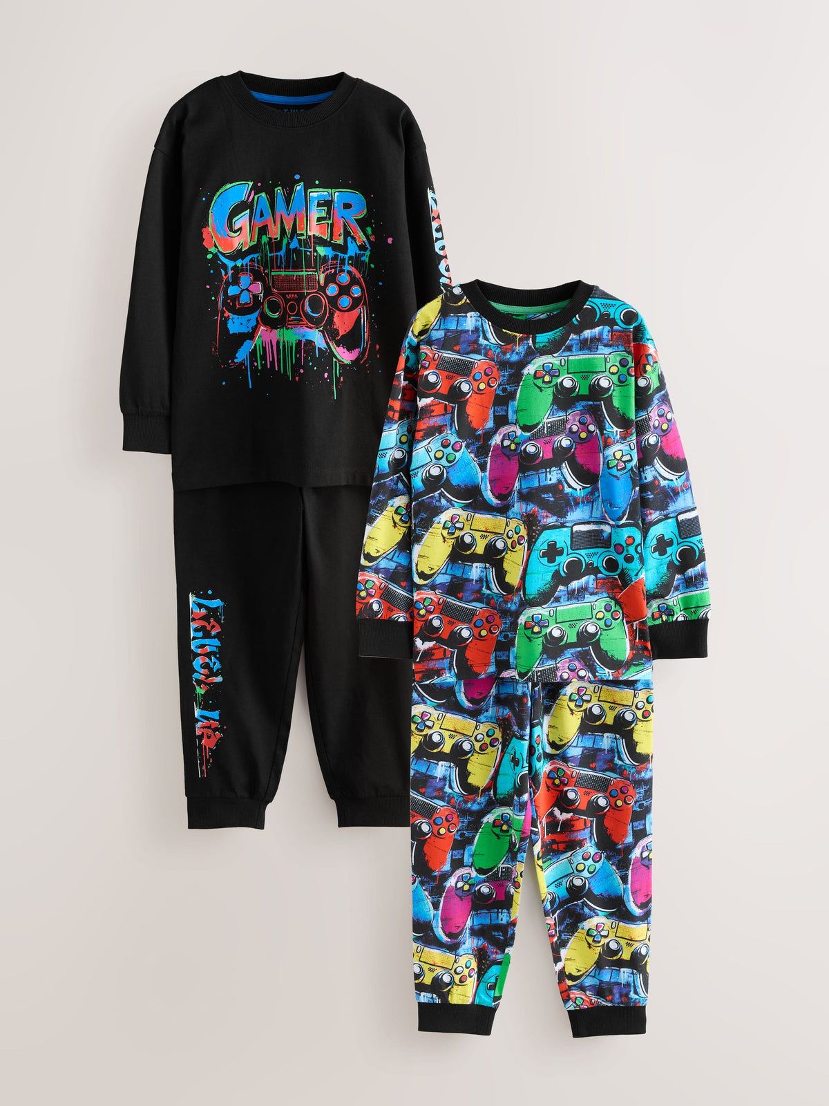 Multi Gamer Long Sleeve Pyjamas 2 Pack (3-16yrs) - image 4