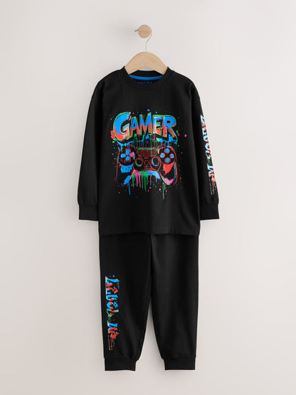 Multi Gamer Long Sleeve Pyjamas 2 Pack (3-16yrs) - image 6