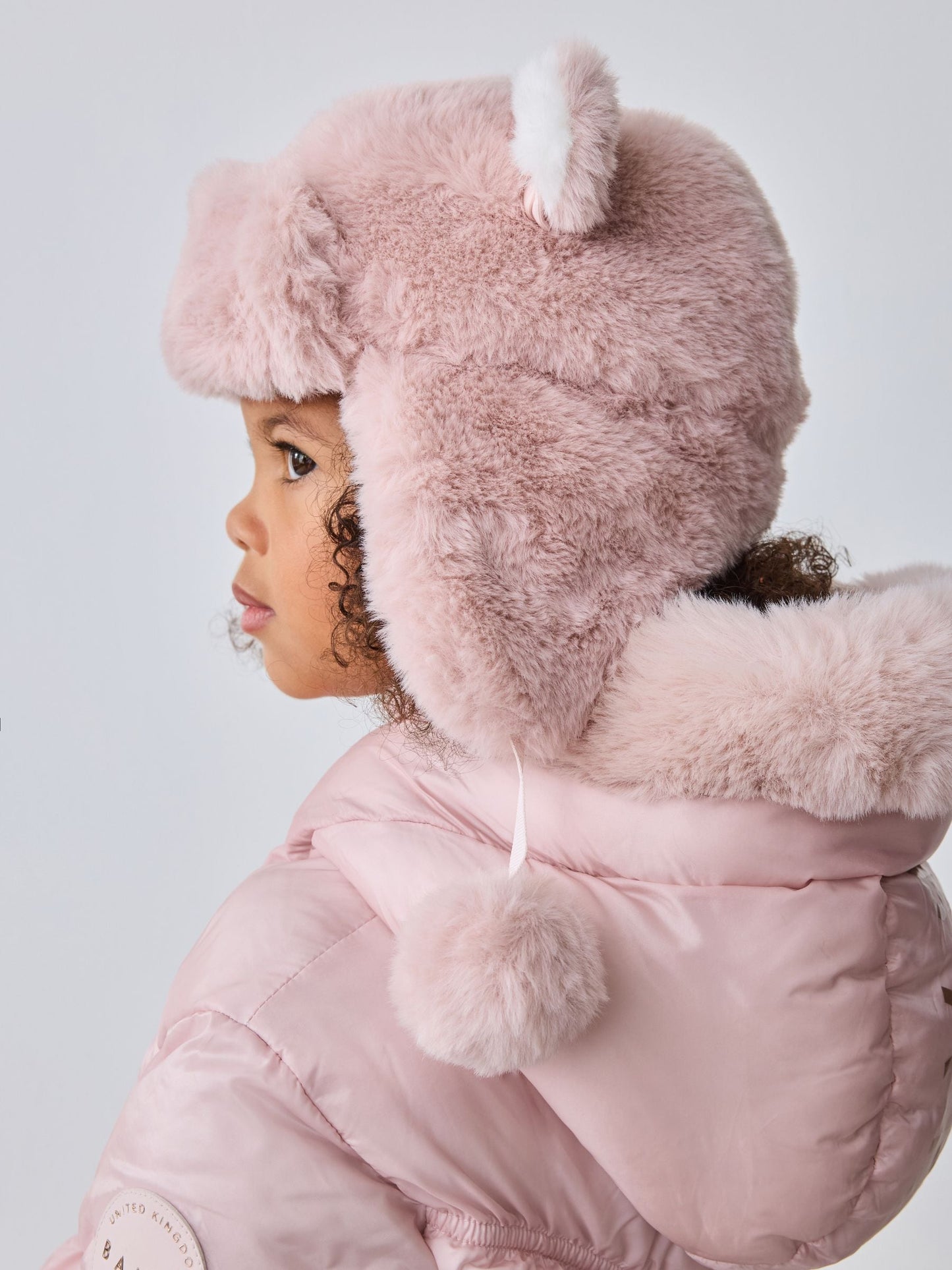 Baker by Ted Baker Bow Pink Faux Fur Trapper Hat image 2