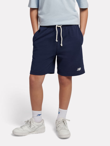 Dsiney Kidz - New Balance Light Blue French Terry Small Logo Cotton Shorts image 1