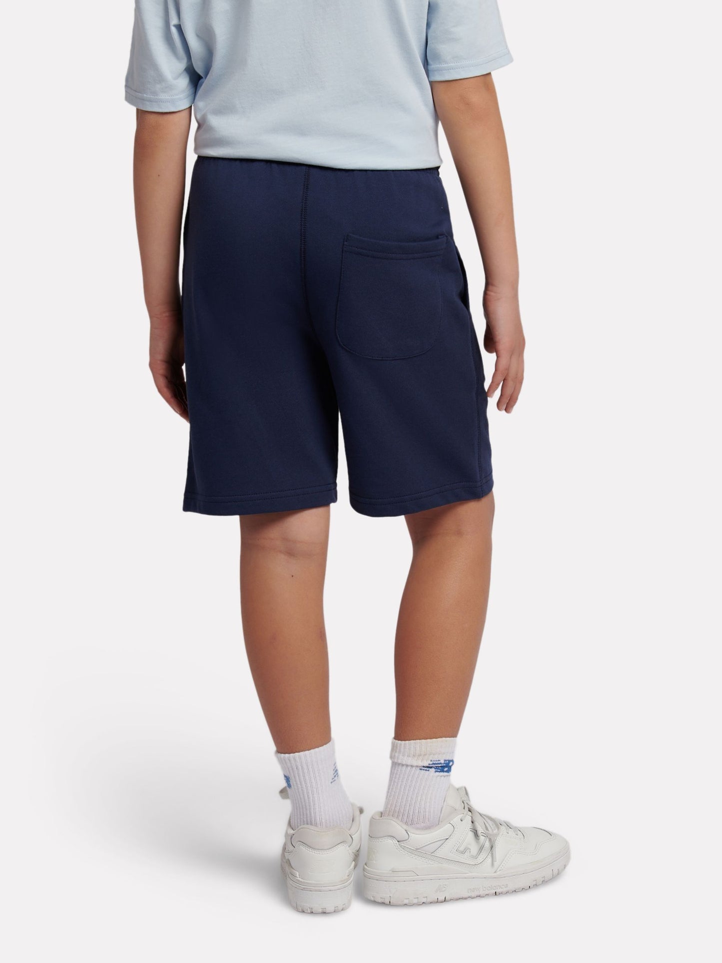 Dsiney Kidz - New Balance Light Blue French Terry Small Logo Cotton Shorts image 3