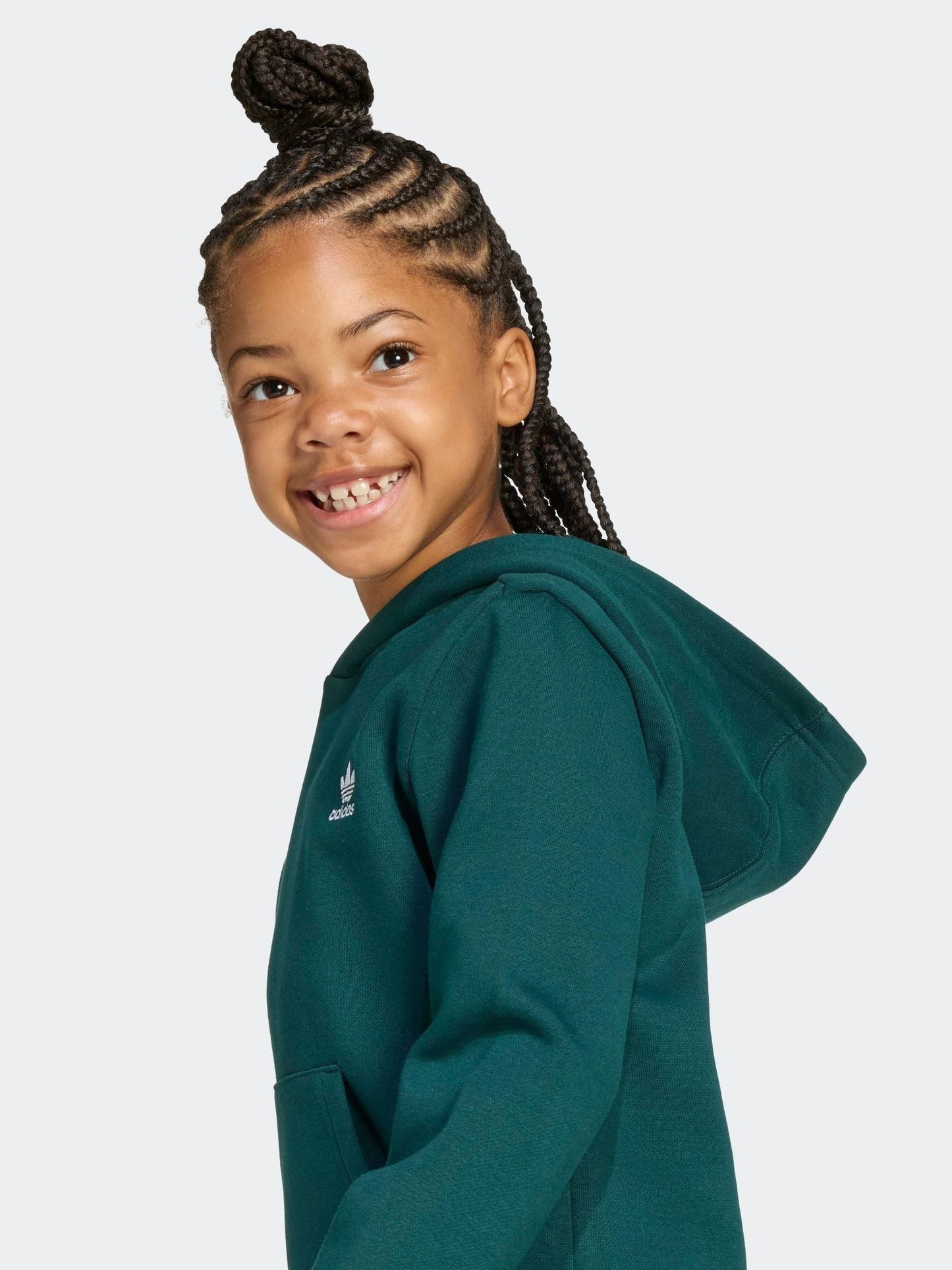 adidas Originals Green Little Kids Hoodie and Cargo Joggers Set image 4
