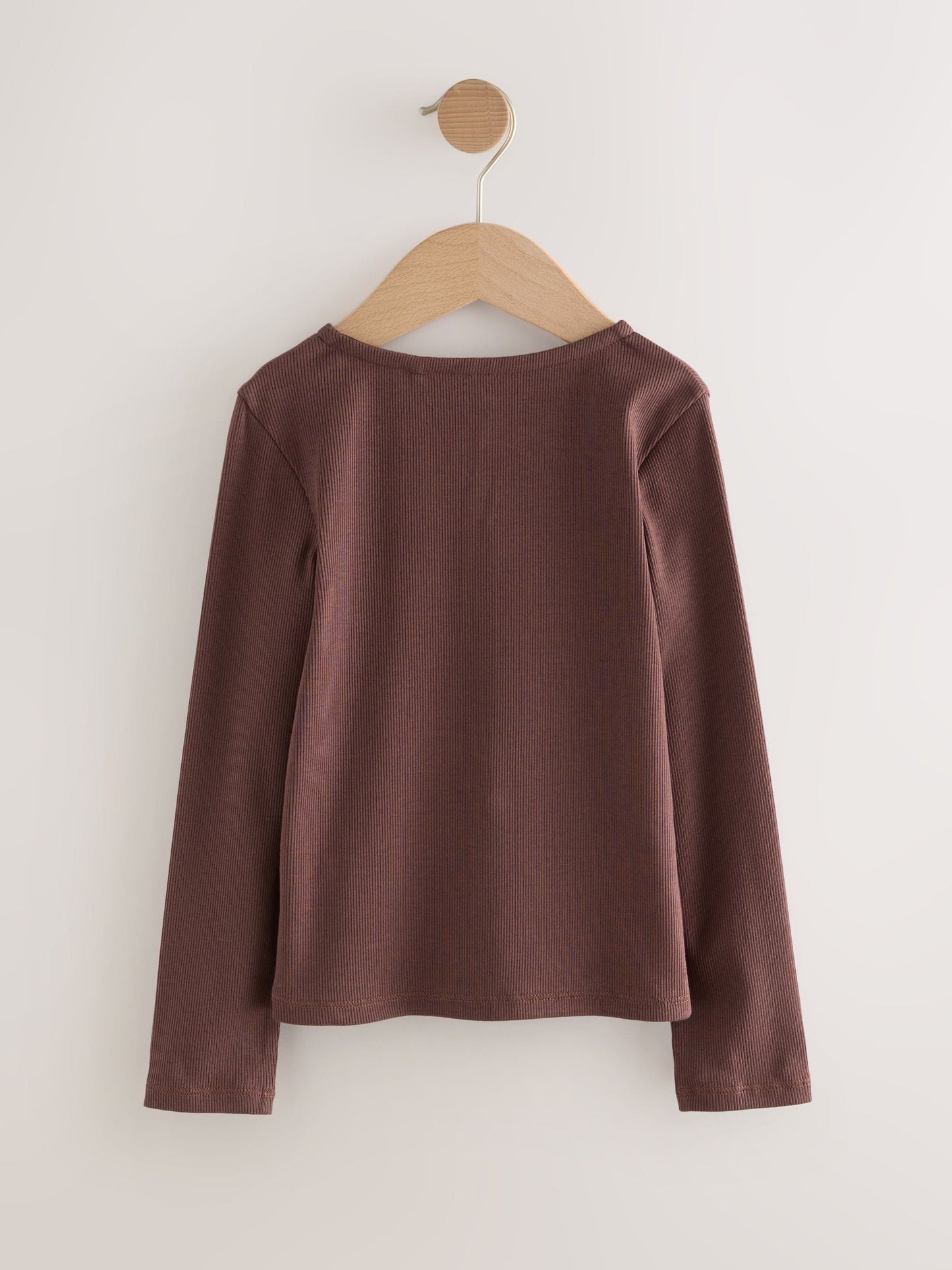 Dsiney Kidz - Chocolate Brown Long Sleeve Ribbed Cardigan (3-16yrs) image 2