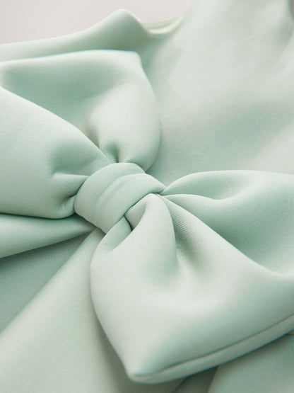 Green Sleeveless Floral Print Party Dress (3mths-7yrs)