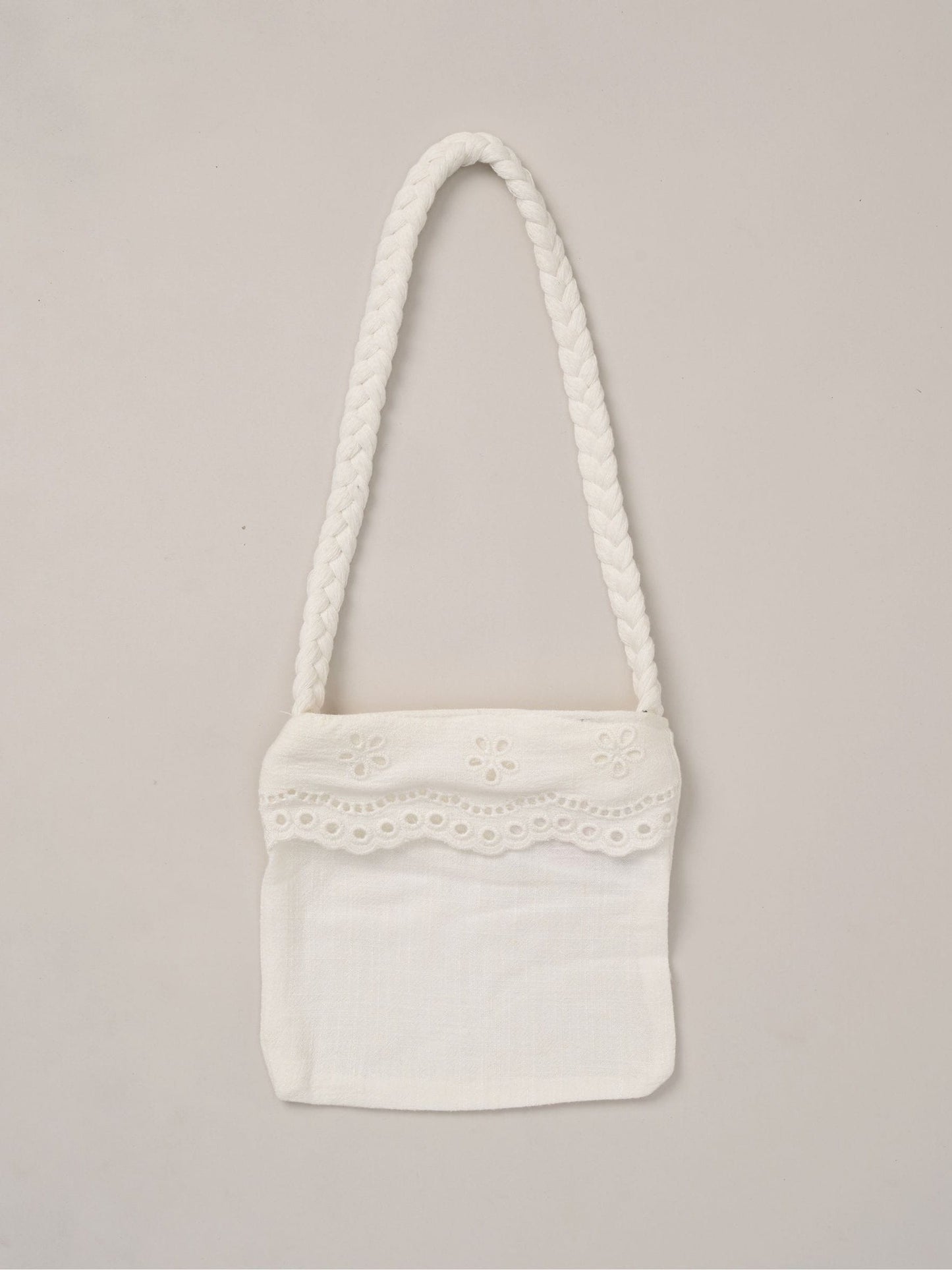 Dsiney Kidz - Miss White Broderie Crop Top Jeans And Bag Outfit Set image 5