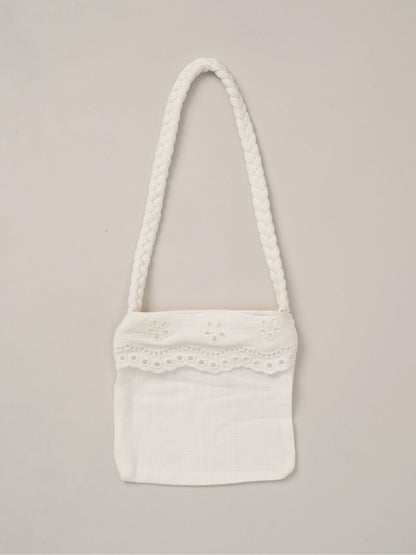 Dsiney Kidz - Miss White Broderie Crop Top Jeans And Bag Outfit Set image 5