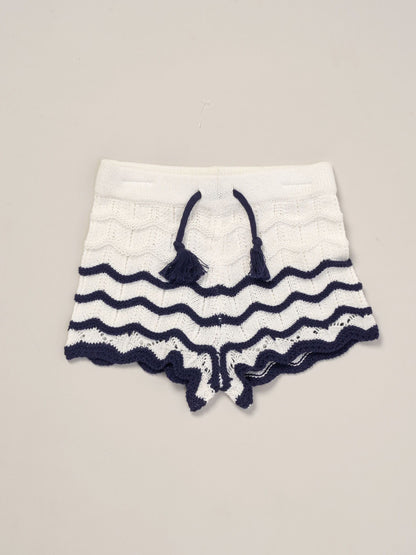 Miss Blue True Knit Top Shorts And Headband Outfit Set image 3