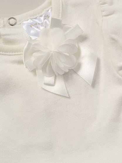 Rock-A-Bye Baby Boutique White Rose Ribbon Detail Tutu Bodysuit And Headband Outfit Set image 3