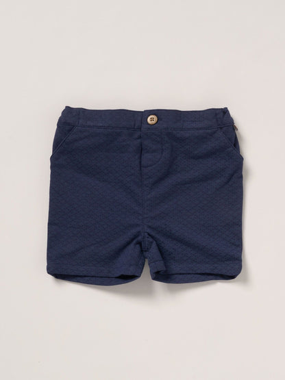 Little Gent Blue 100% Cotton Shirt Waistcoat Shorts Set image 3