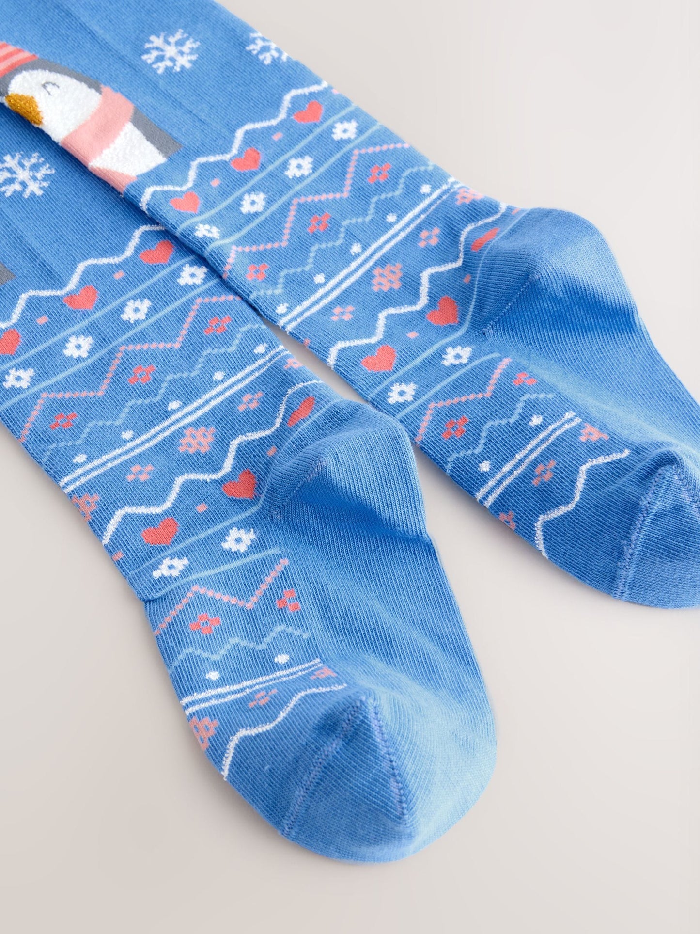 Blue Penguin Cotton Rich Christmas Tights image 3