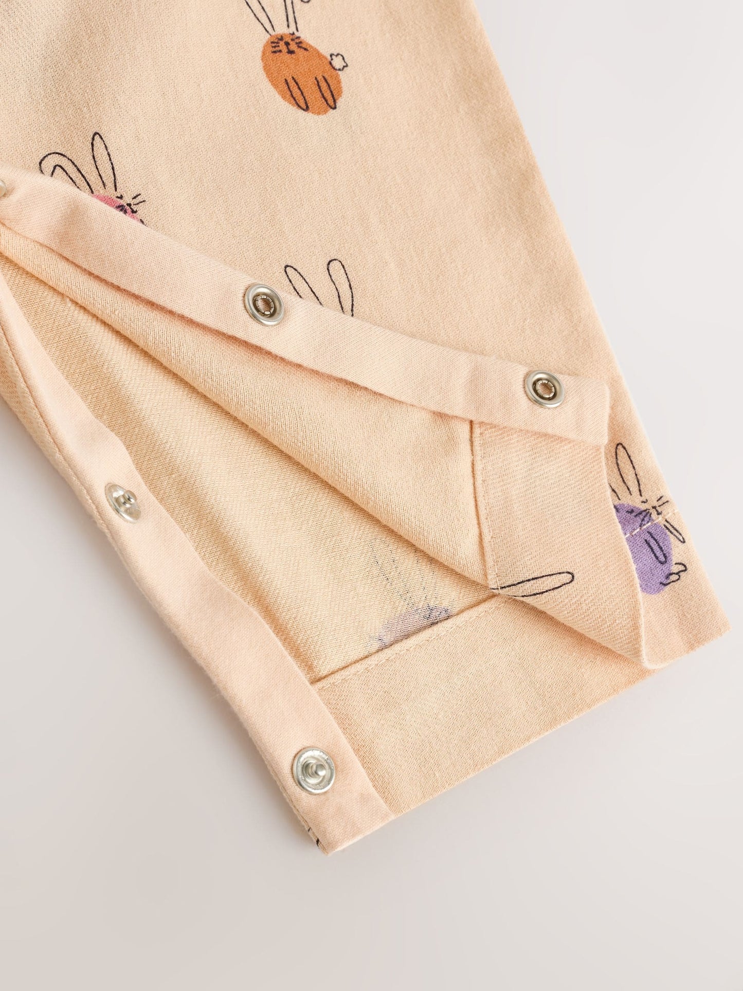 Cream/Pink Rabbit Baby Dungaree and Bodysuit Two Piece Set (0mths-3yrs)