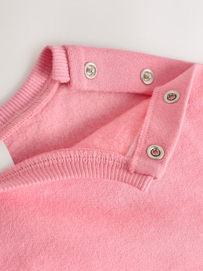 Cream/Pink Rabbit Baby Dungaree and Bodysuit Two Piece Set (0mths-3yrs)