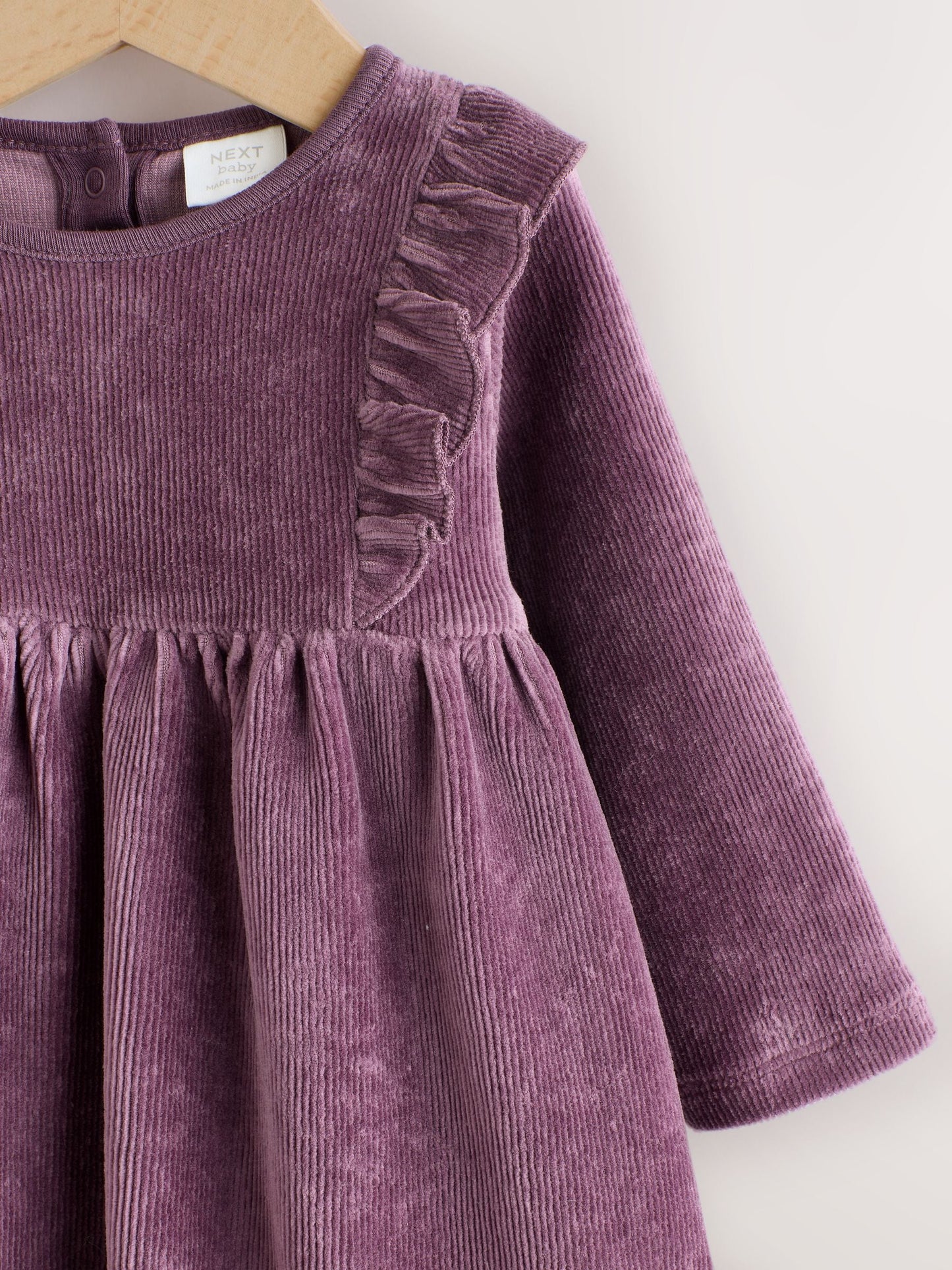 Purple Baby Long Sleeve Velour Dress and Tights Set 2 Piece (0mths-2yrs)