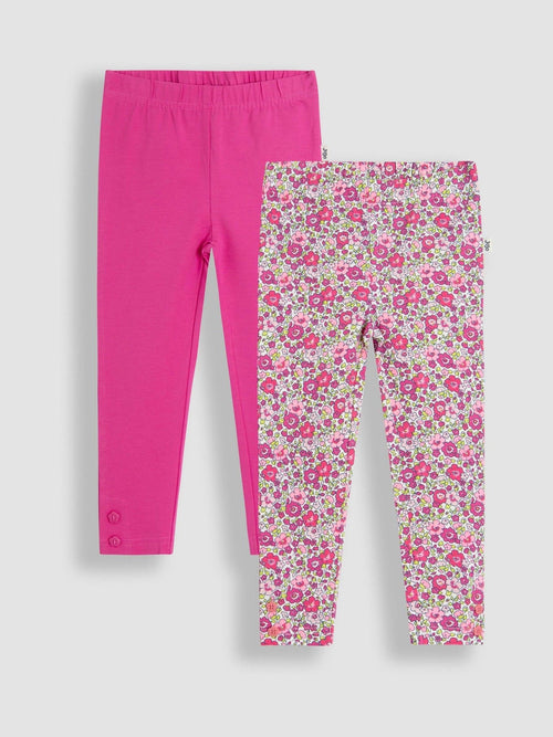 JoJo Maman Bébé Pink 2-Pack Leggings image 1