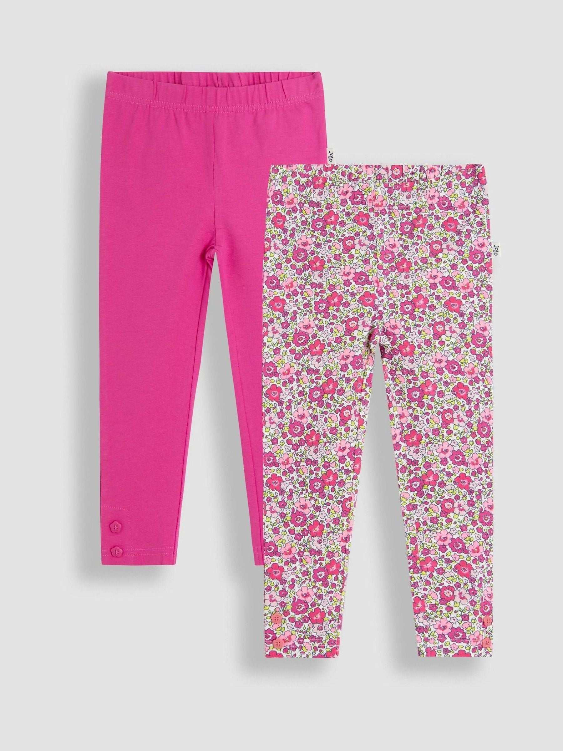 JoJo Maman Bébé Pink 2-Pack Leggings image 1