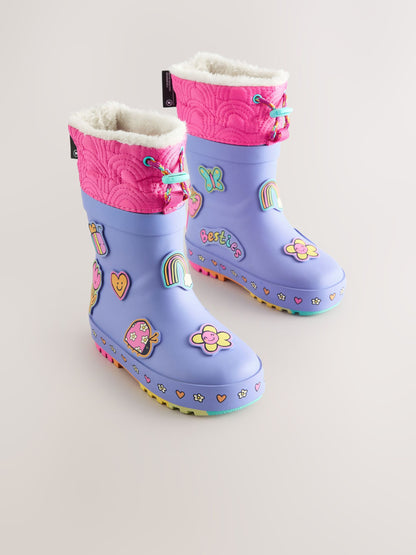 Purple Character Thinsulate Lined Cuff Wellies image 6