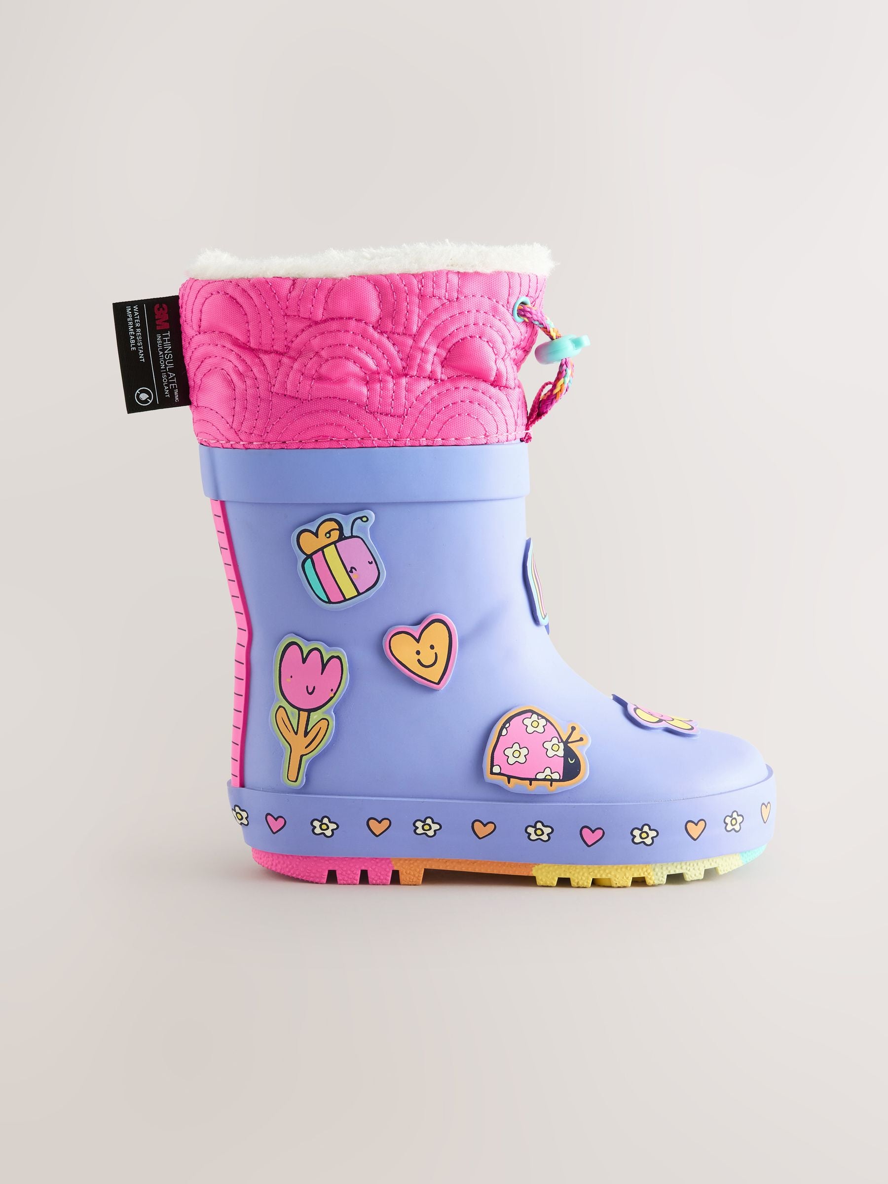 Purple Character Thinsulate Lined Cuff Wellies image 7