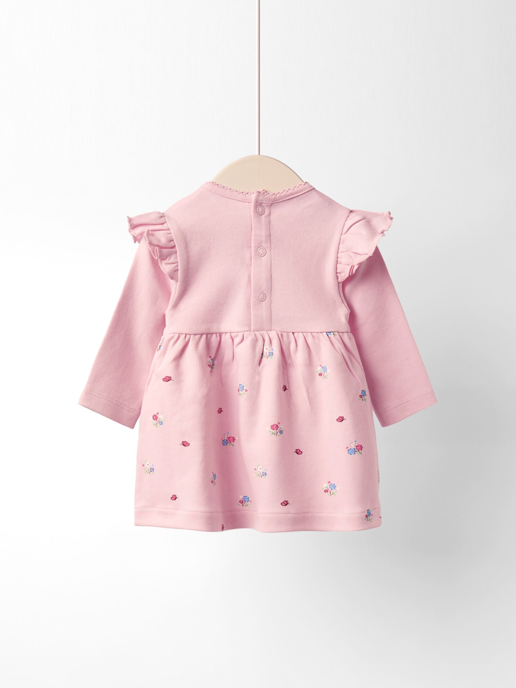 JoJo Maman Bébé Pink Flopsy Bunny Floral Frill Dress image 2