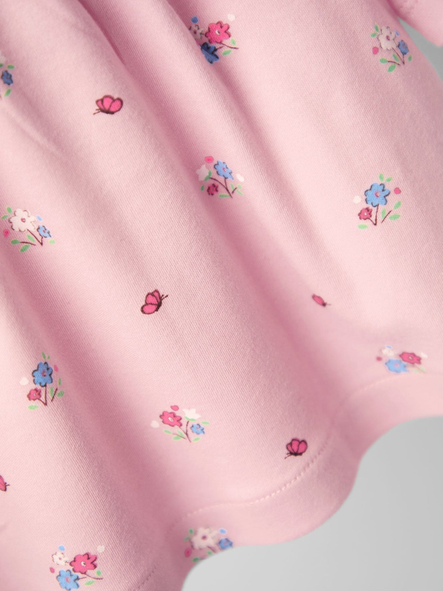 JoJo Maman Bébé Pink Flopsy Bunny Floral Frill Dress image 4