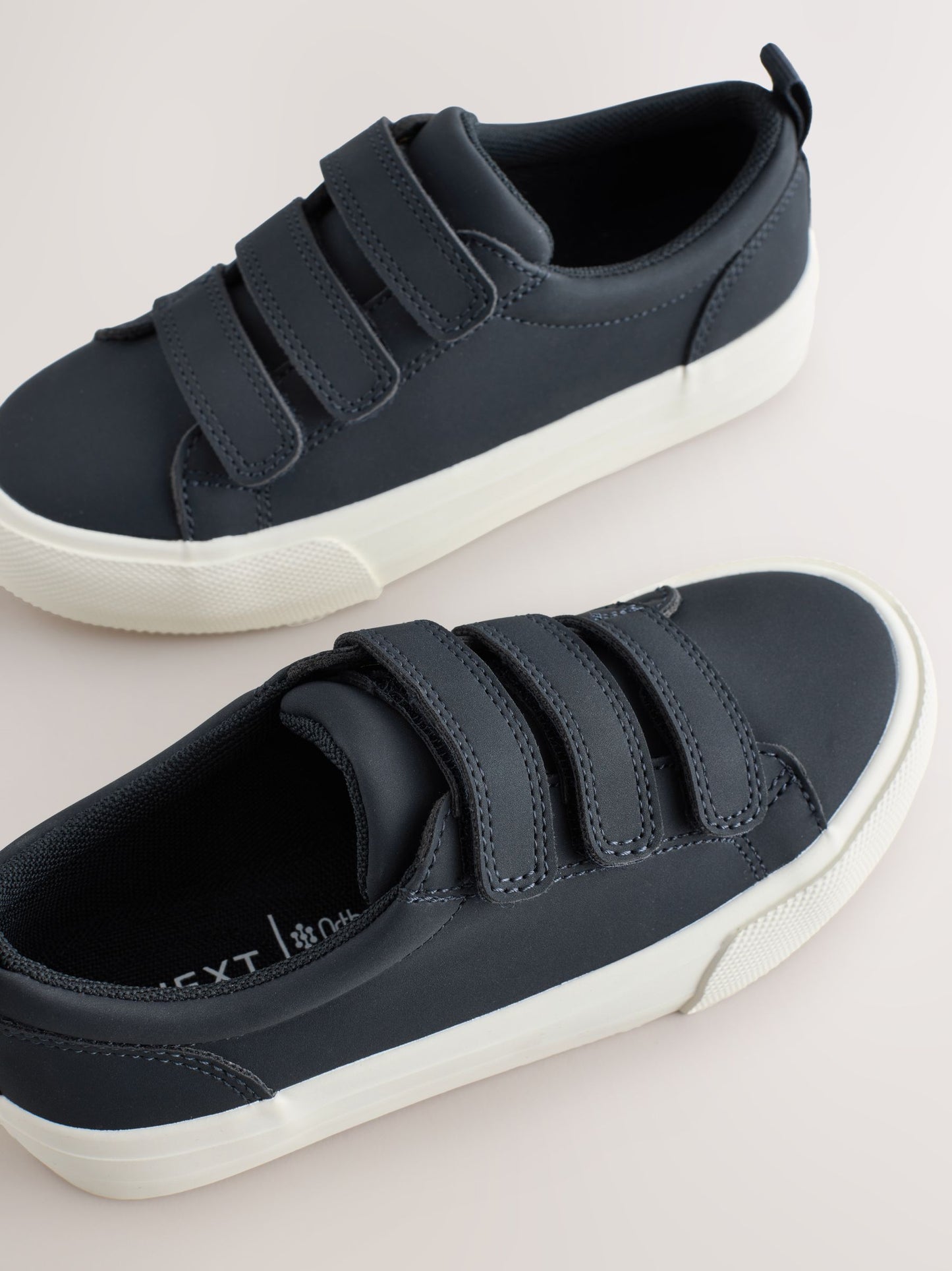 Navy Blue Wide Fit (G) Touch Fastening Smart Trainers image 3